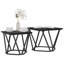 Side Table Set 2 pcs Engineered Wood and Steel Living Room Furniture-1407721757