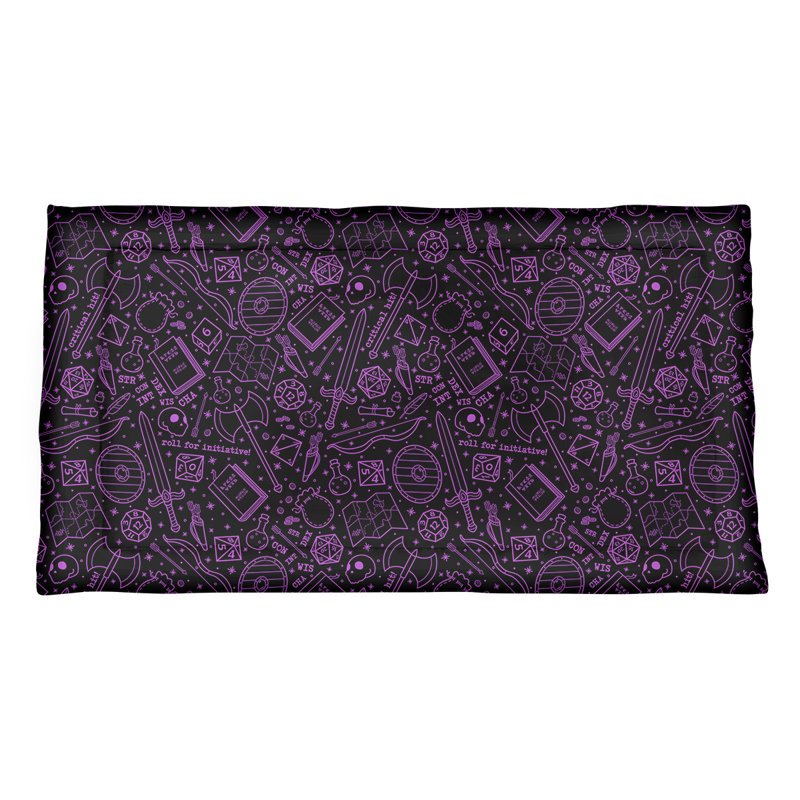 Taie décorative Katelyn Elizabeth Rainbow RPG, Microfibre, Simple standard, Noir / Violet