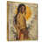 Toile avec cadre flottant or