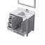 Meuble-lavabo gris patiné 36 po X P 22 po D, dessus en marbre de culture décalé à droite, ensemble de robinet et Miroir