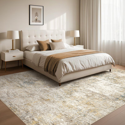 Area Rug Living Room Rugs Soft Indoor Carpet Modern Abstract Rug with Non Slip Rubber Backing for Under Dining Table Nursery Home Office Bedroom