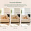 Housse de canapé pour canapé à 3 coussins, housse de canapé antidérapante pour chiens, housse de protection de meuble avec sangles en mousse et sangles élastiques pour chat (canapé, sable)-672788703-672788702