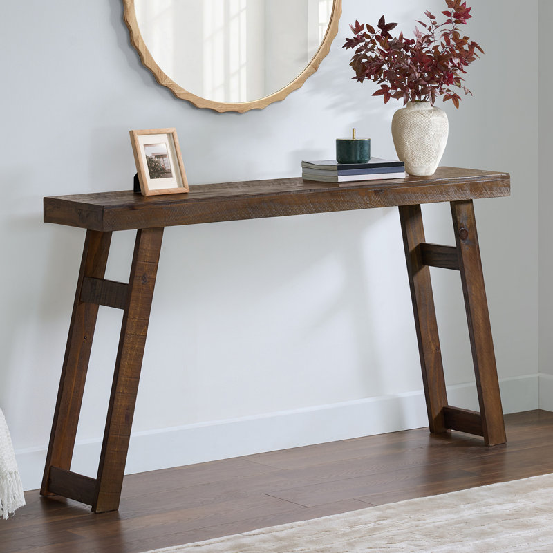 Table console Lawas, H 32 po x l 56 po x P 12 po, Brun
