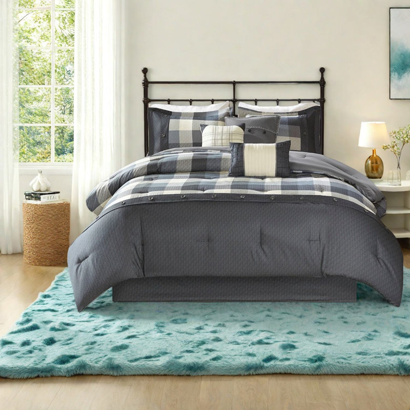 Ensembles de literie gris de qualité supérieure, confort en polyester que vous méritez, style maison de campagne pour la maison