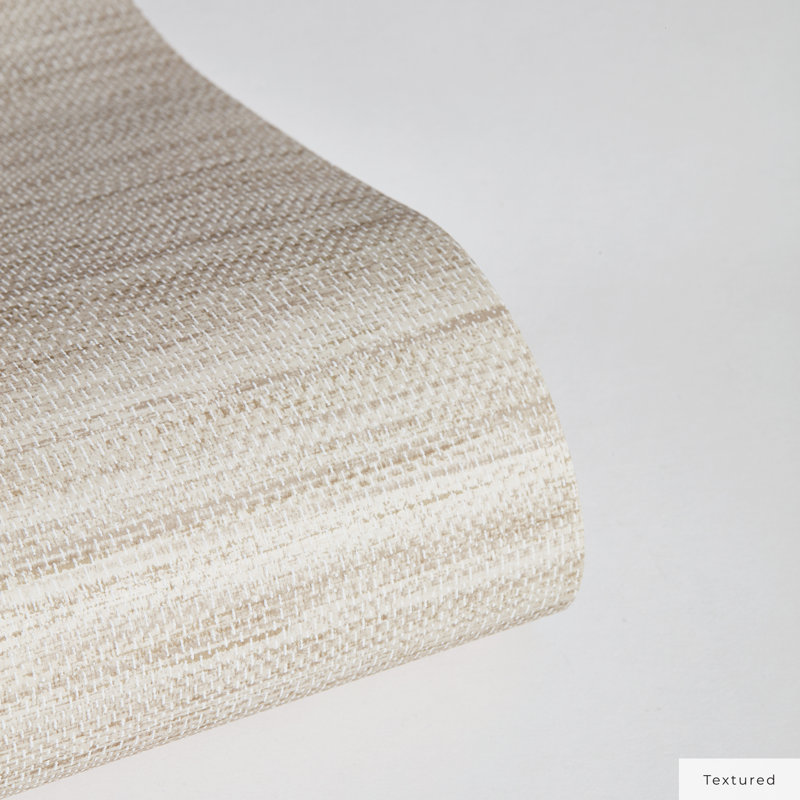 Montaldi 16.5' L x 20.5" W Textured Peel and Stick Wallpaper Roll, Ecru