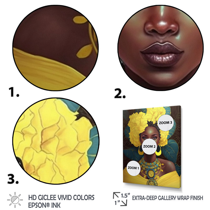 Orisha Oshun, déesse africaine - impression, Cadre photo blanc, H 32 po x l 24 po x P 1 po