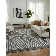 Meraki 02 Hand Loomed Geometric Area Rug in Black Stone/Ivory