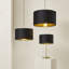 Aidas Linen Blend Drum Lamp Shade ( Slip-On ) in Black-1315226027