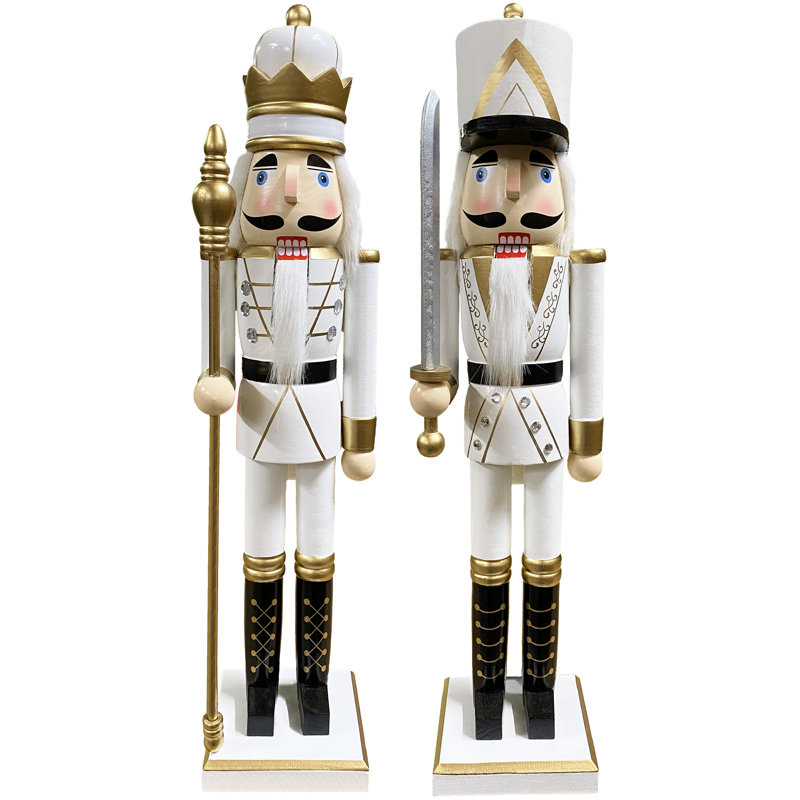 2 Piece King and Guard Nutcracker Set