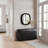 Morphic Petrified Mirror, Rounded, Black Frame