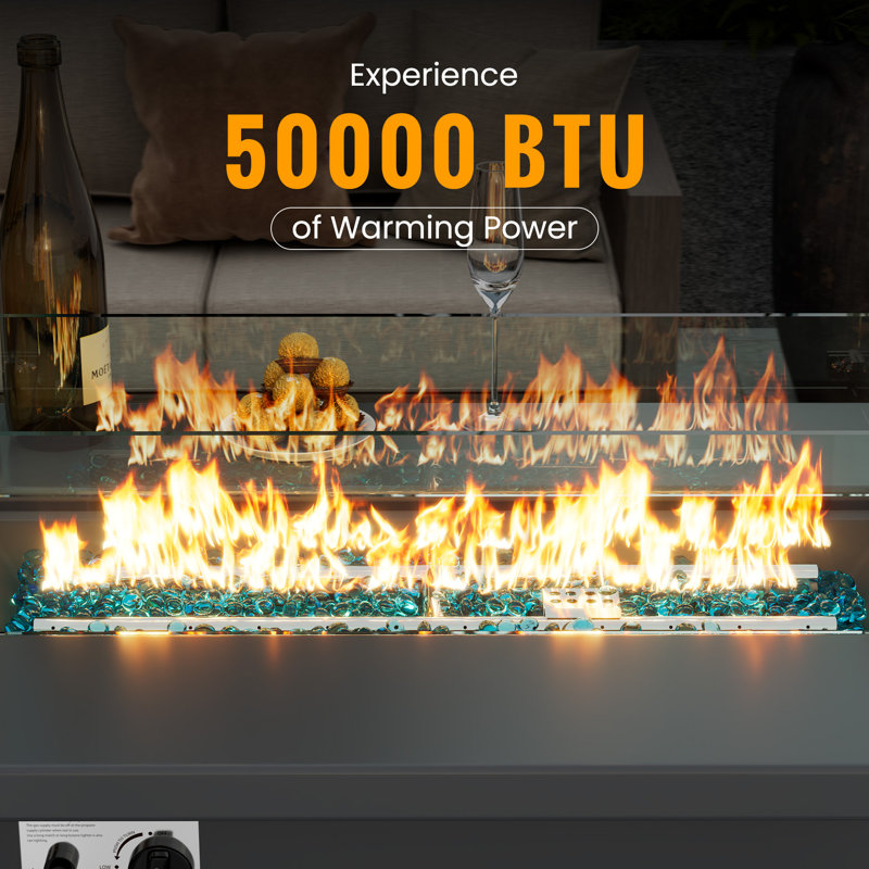 50000BTU Aluminum Frame Fire Pit