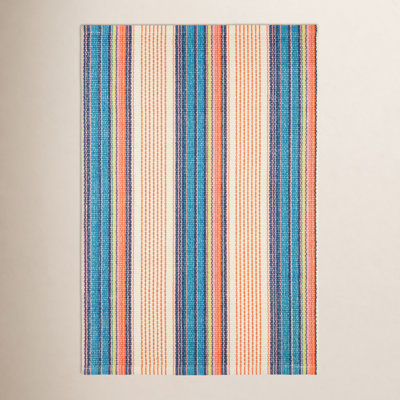 Sloane Sunset Hand-Woven Striped Cotton Rug
