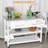 Utility Cart For Kitchen, Stainless Steel Worksurface And Rustic Style, Gray, 3 Shelf With Drawers Mobility Options Kitchen Island Shelves, Worktop Design, 2 Added Organization