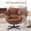 Upholstered Swivel Wingback Chair-168214133-168214131