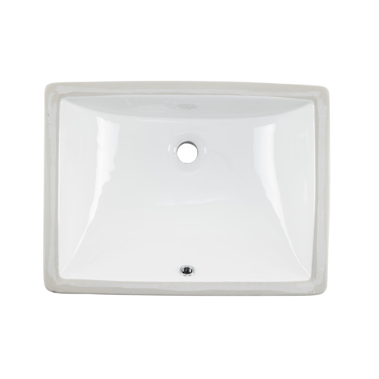 Cahaba 20'' Vitreous China Rectangular Bathroom Sink with Overflow