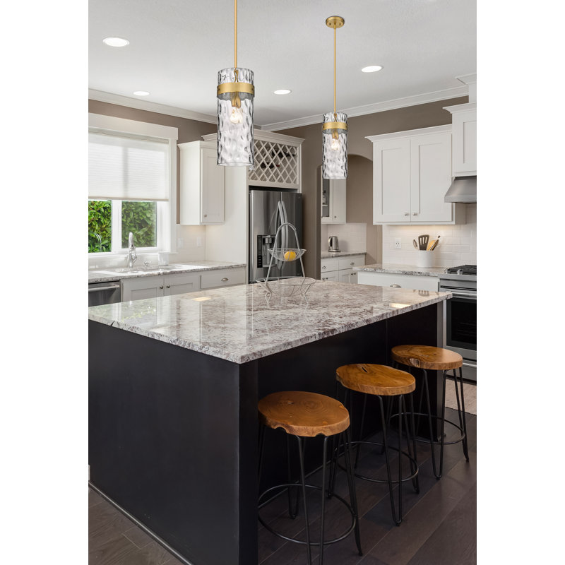 Aultman 1 - Light Kitchen Island Pendant, Rubbed Brass