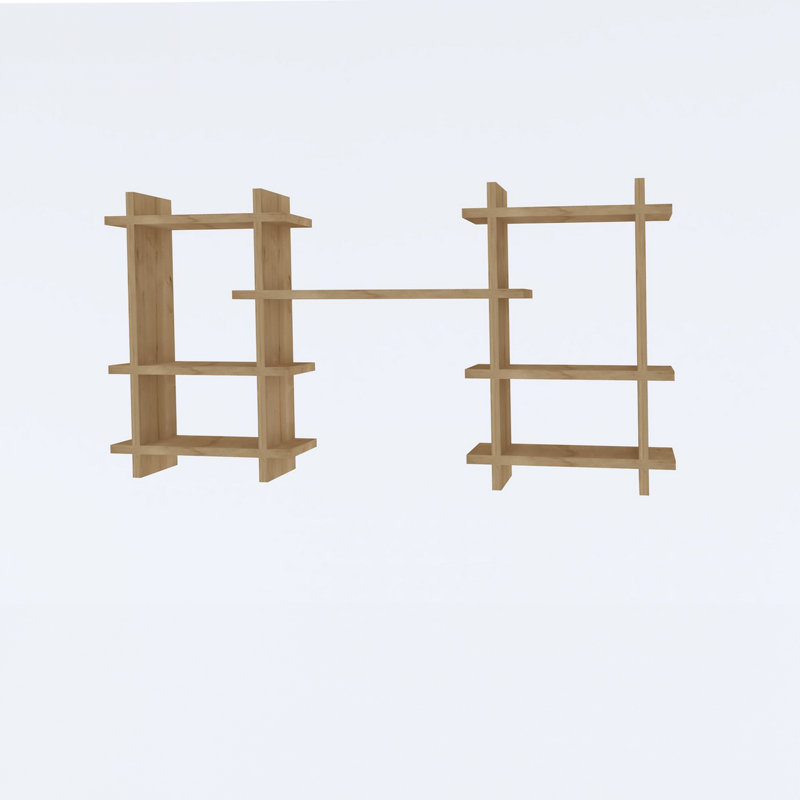 Tablette murale moderne en chêne saphir 46,1 po x 23,6 po x 7,9 po | 100% panneau de particules enduit de mélamine, épaisseur: 0,7 pouce | Nombreuses tablettes à fixation murale de conception scandinave pour des solutions de rangement élégantes