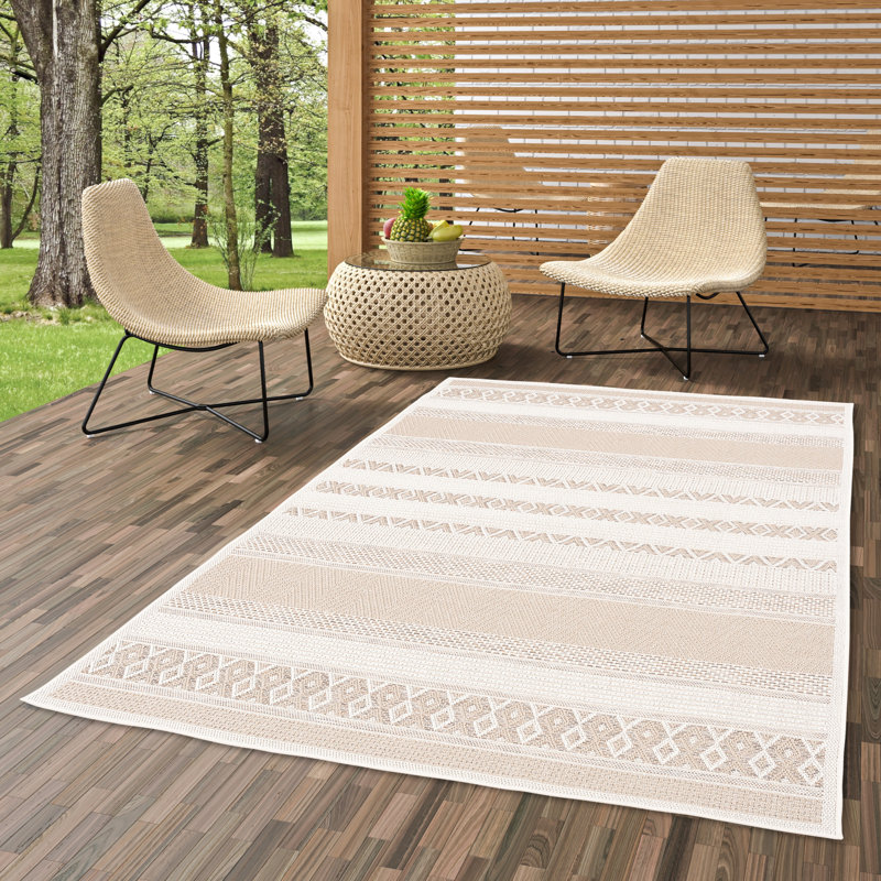 Skinner Rectangle Striped Indoor / Outdoor Area Rug, Rectangle 140 x 200cm