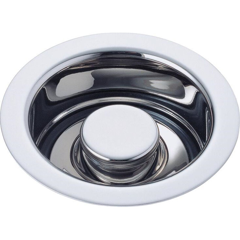 Kitchen Chrome Sink Flange Drain Stopper, Kitchen Drain Assembly, Chrome, Chrome