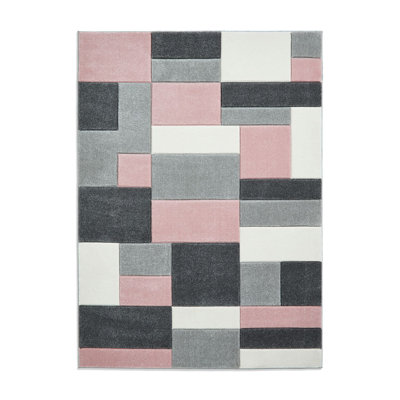 Matrix area rug Machine Woven Rectangle Grey