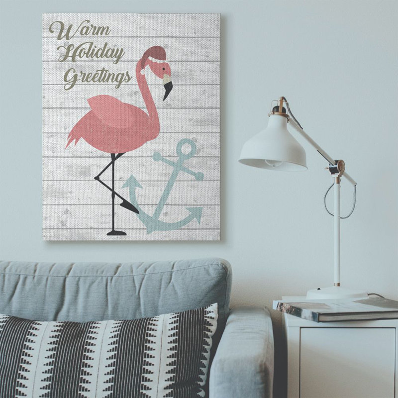 «Warm Holiday Greetings», peinture, H 48 po x l 36 po, Toile tendue