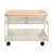Under-Desk Utility Cart & Multi-Use Printer Stand, Mobile Rolling Cart with 2 Mesh Baskets, White