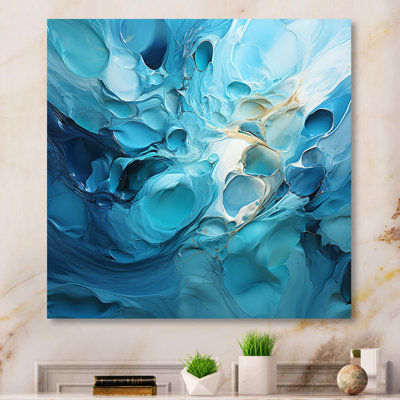 Azure Symphony II - Abstract Landscape Wall Art Living Room