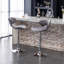 Tabouret de bar pivotant rembourré en velours, ensemble de 2-1307008126