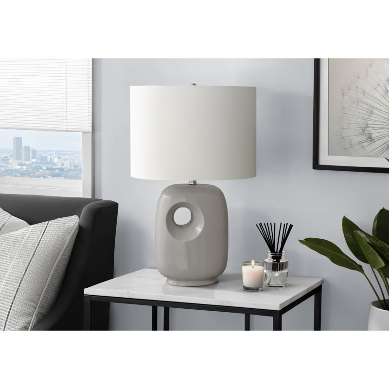 Lampe de table contemporaine et moderne, Gris clair