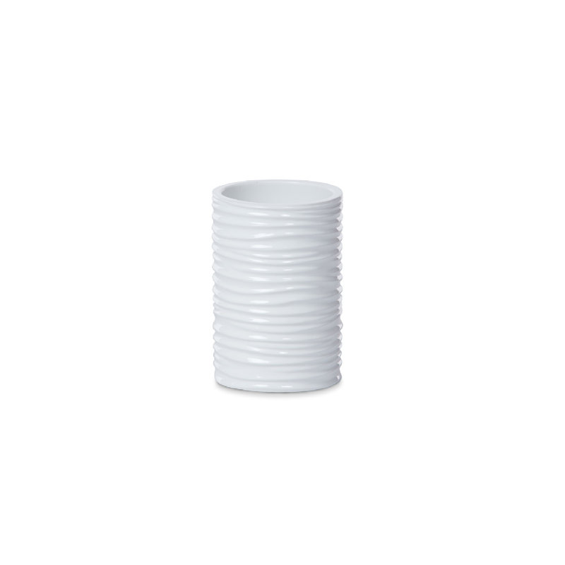 White Ceramic Summer Tumbler Holder