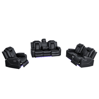 Leisureluxe Home Theater Sofa Set