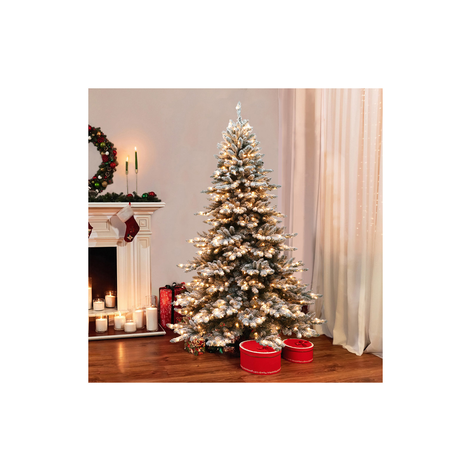 108' Lighted Artificial Spruce Christmas Tree