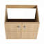 Wall-Mounted Bathroom Vanity Whit Ceramic Sink, 2-Soft Closing Door, Oak, Plywood-115688449
