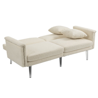 Twin 64.57'' Velvet Convertible Sofa