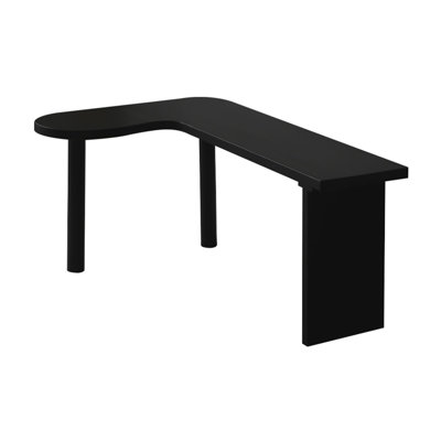 L-Shaped Solid Wood Desk