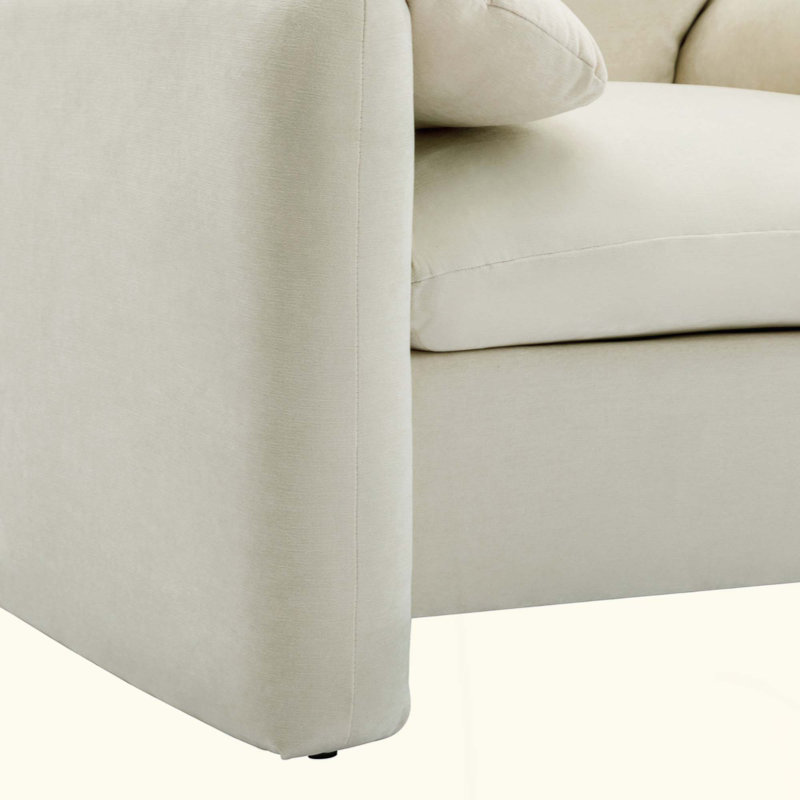 Fauteuil d'appoint surdimensionné en chenille de style moderne avec méridienne simple pour salon, chambre à coucher
