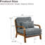 Chaise longue en bois massif avec revêtement Nubby, accoudoirs courbés et mousse à mémoire de forme haute densité pour plus de confort et de style-720062979