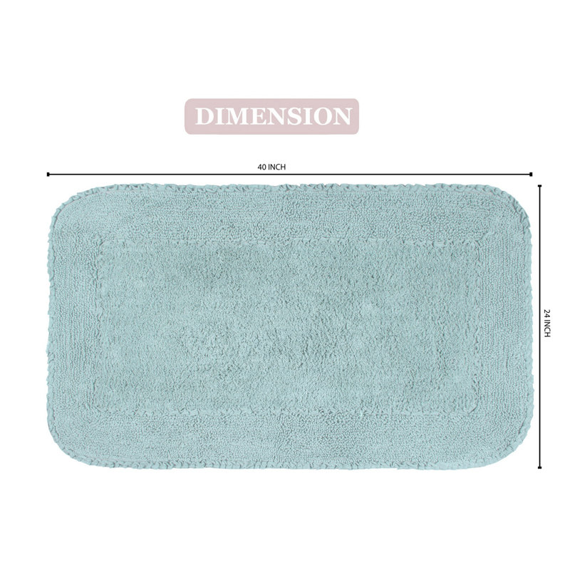 Maytham Bath Rug, Rectangle - 24" W x 40" L, Sky Blue