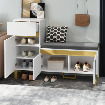 7 Pair Shoe Storage Bench