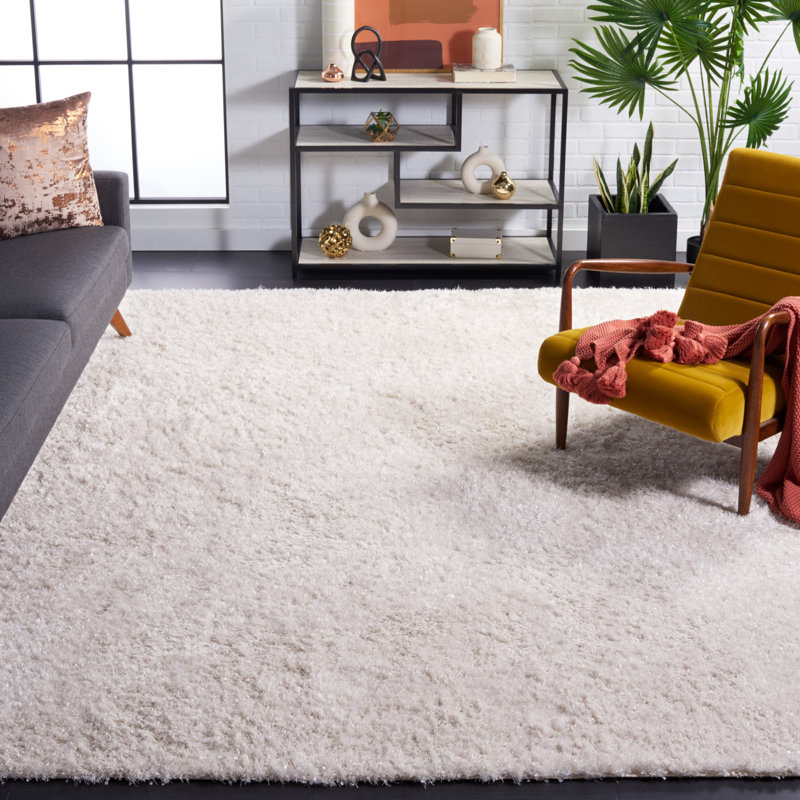 Claudina Hand Tufted Performance Solid Color Rug, Rectangle 2'6" x 4'