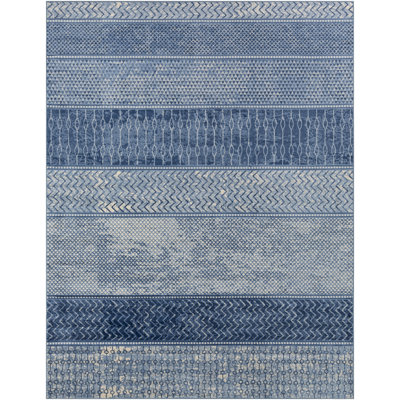 Tapis bleu beige LurLine