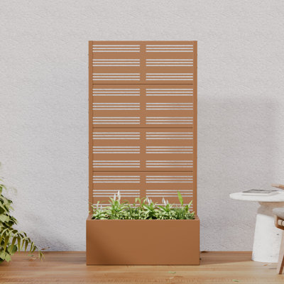 Lit de jardin surélevé 59 po x l 30 po x P 12 po avec jardin en treillis et treillis pour patio