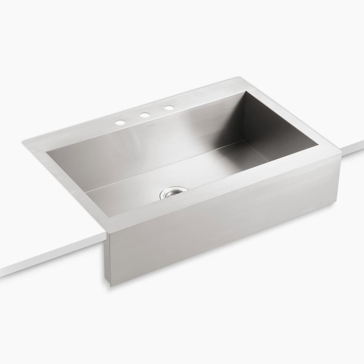 Wall Mount Drip Tray with Drain | 6-3/8 X 36 X 14 X 1 | Stainless Steel  Mirror Finish | 12 Faucet Holes