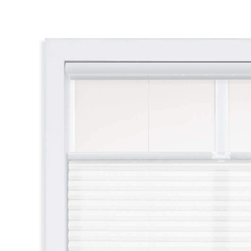 1 inch Cordless Semi-Sheer Light Filtering Top Down Bottom Up Cellular Shade, 20"W x 64"L, White