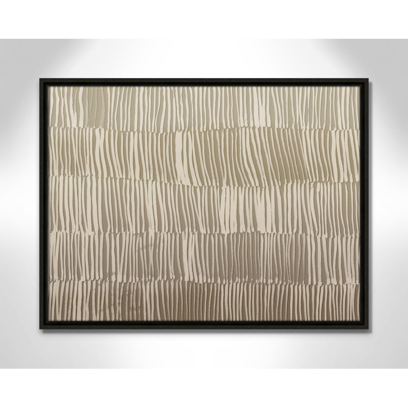 Linear Calm I - Version paysage par , Framed Canvas, L 25,5 po x H 19,5 po, Flottant espresso