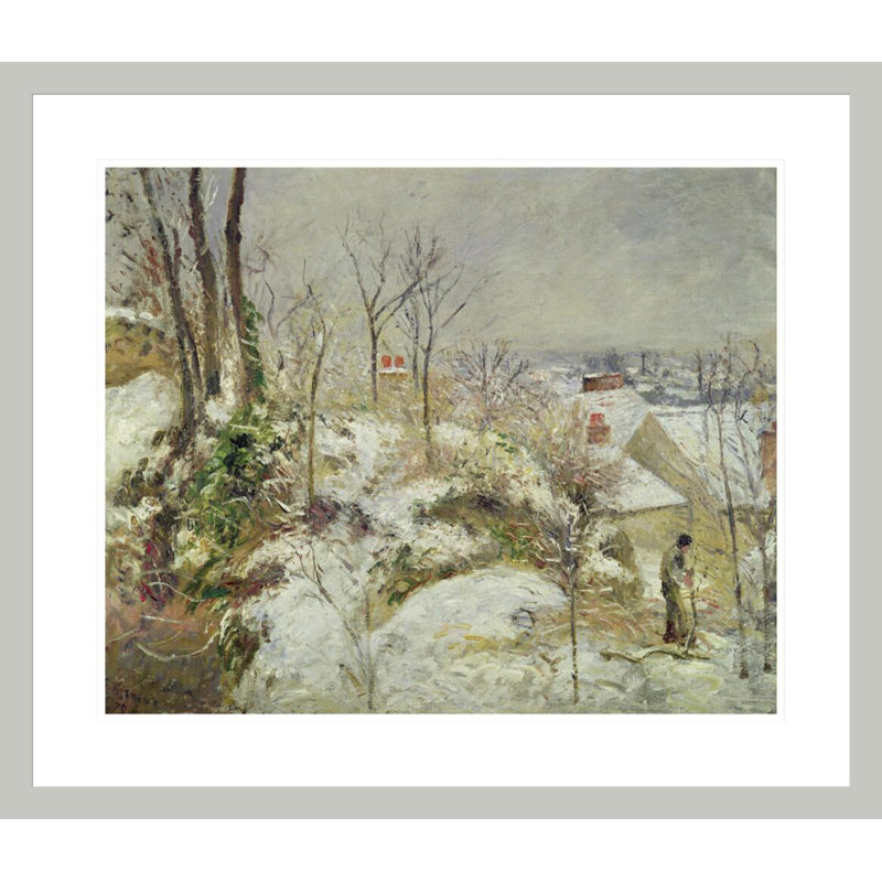 «Snow Scene» par Camille Pissarro, impression giclée sur cadre, 23.5" H x 27.35" W