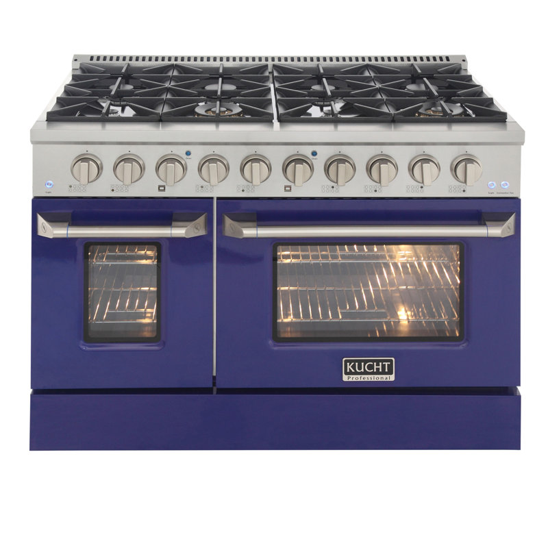 Kucht 48'' W Dual Fuel Range, Blue, Natural Gas