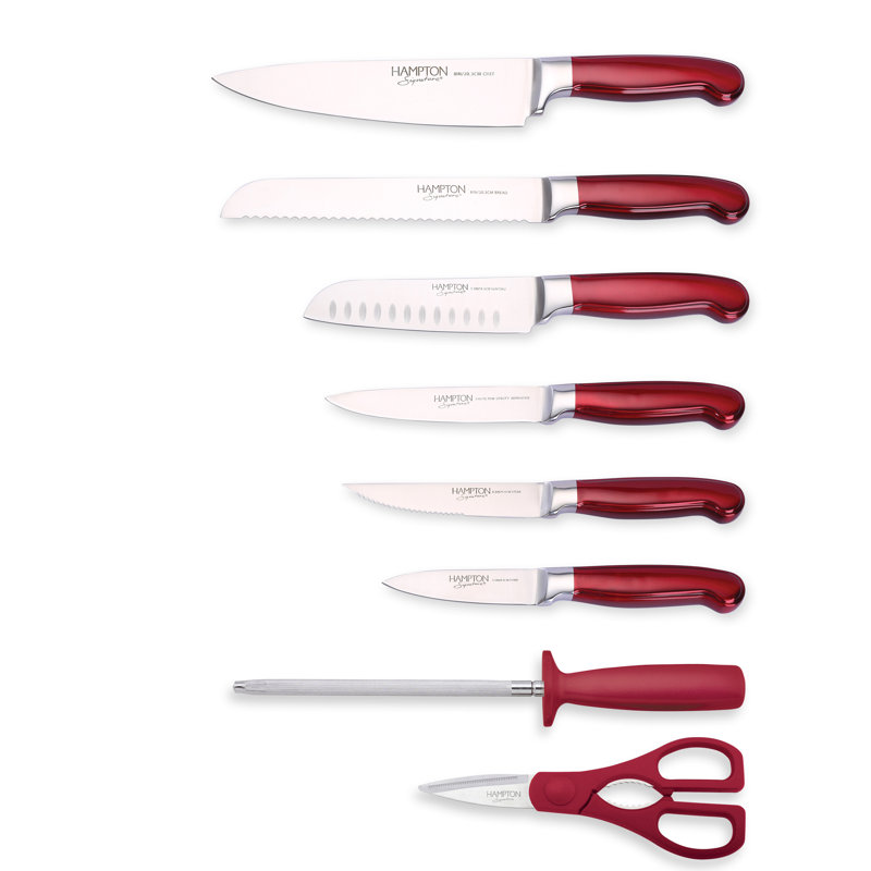 Rorik Red 14 Piece Cutlery Block Set