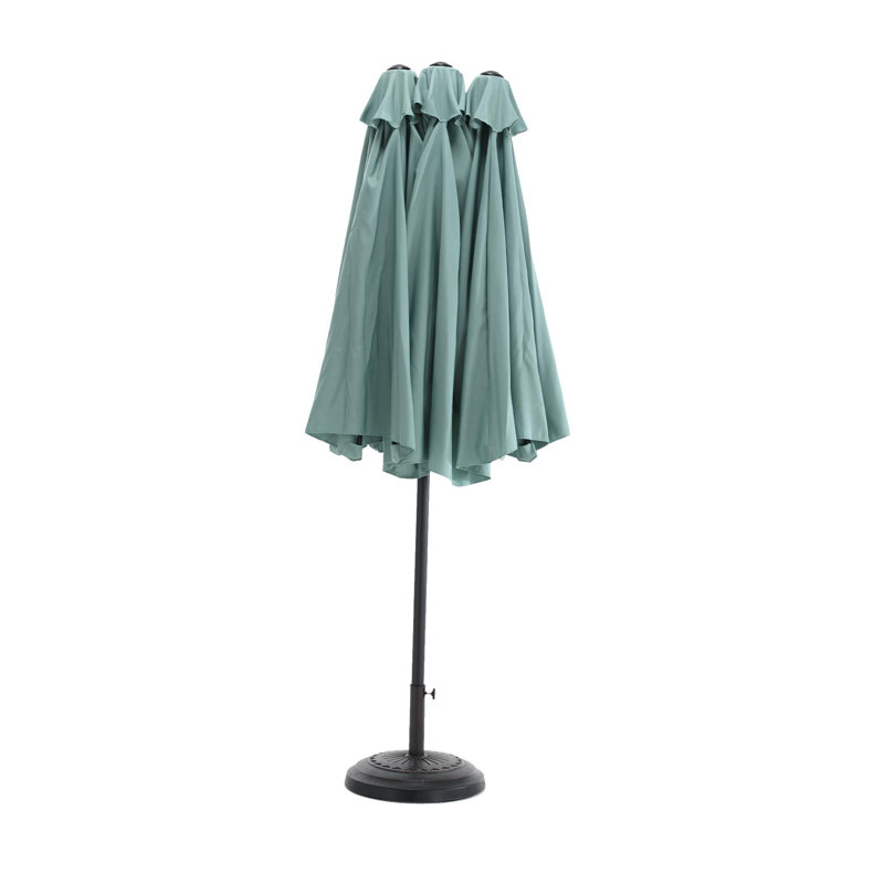 Parasol d'extérieur en métal pour patio, Vert clair