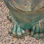  Tabouret de jardin 13 po Dawn Frog, table d'appoint d'extérieur en béton léger avec patine cuivrée, vert antique